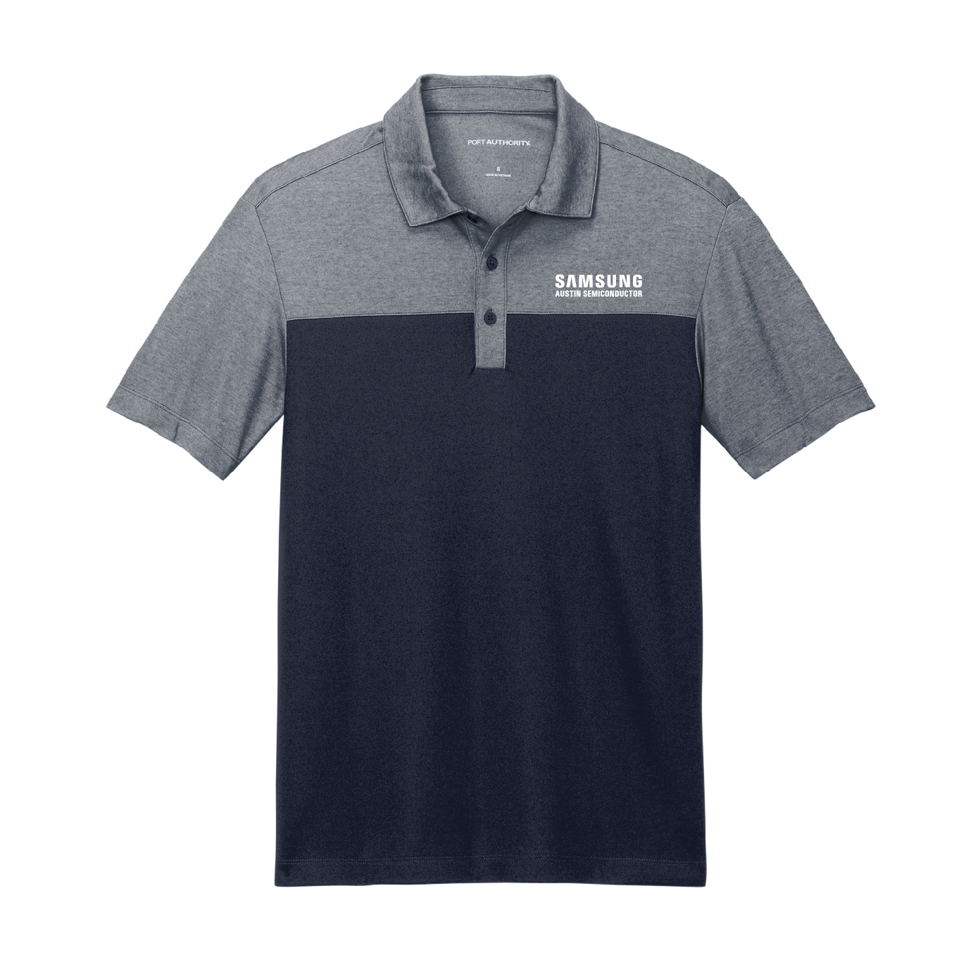 Port Authority Fine Pique Blend Blocked Polo